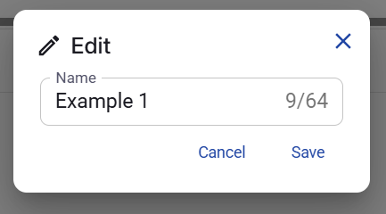 Figure 38. Edit group name dialog.
