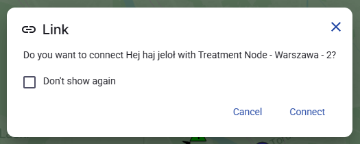 Figure 58. Link confirmation dialog.
