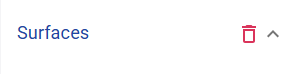 Figure 59. Delete all action in the Surfaces section.