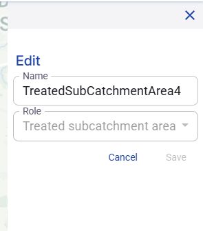 Figure 66. Edit treated subcatchment area window.