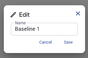 Figure 74. Edit baseline scenario dialog.