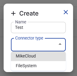 Figure 10. Create connector window.