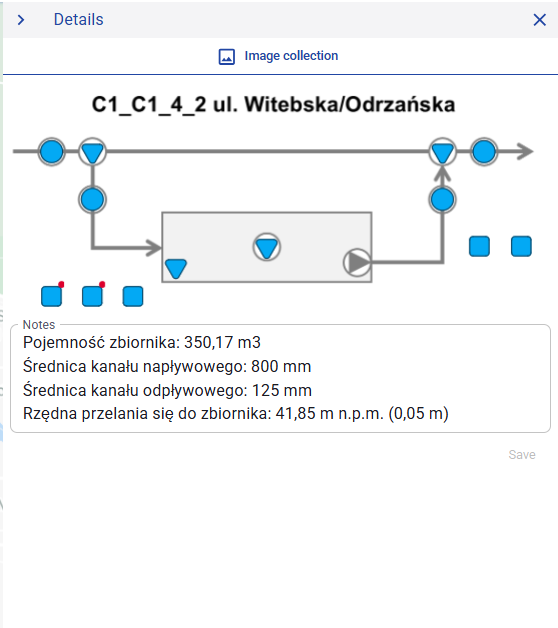 Figure 40. Visual display object details with image and notes.