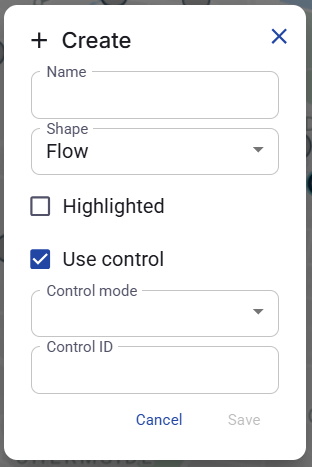 Figure 43. Use control enabled for a point on a Visual display object.