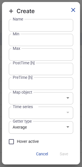 Figure 51. Create indicator window.